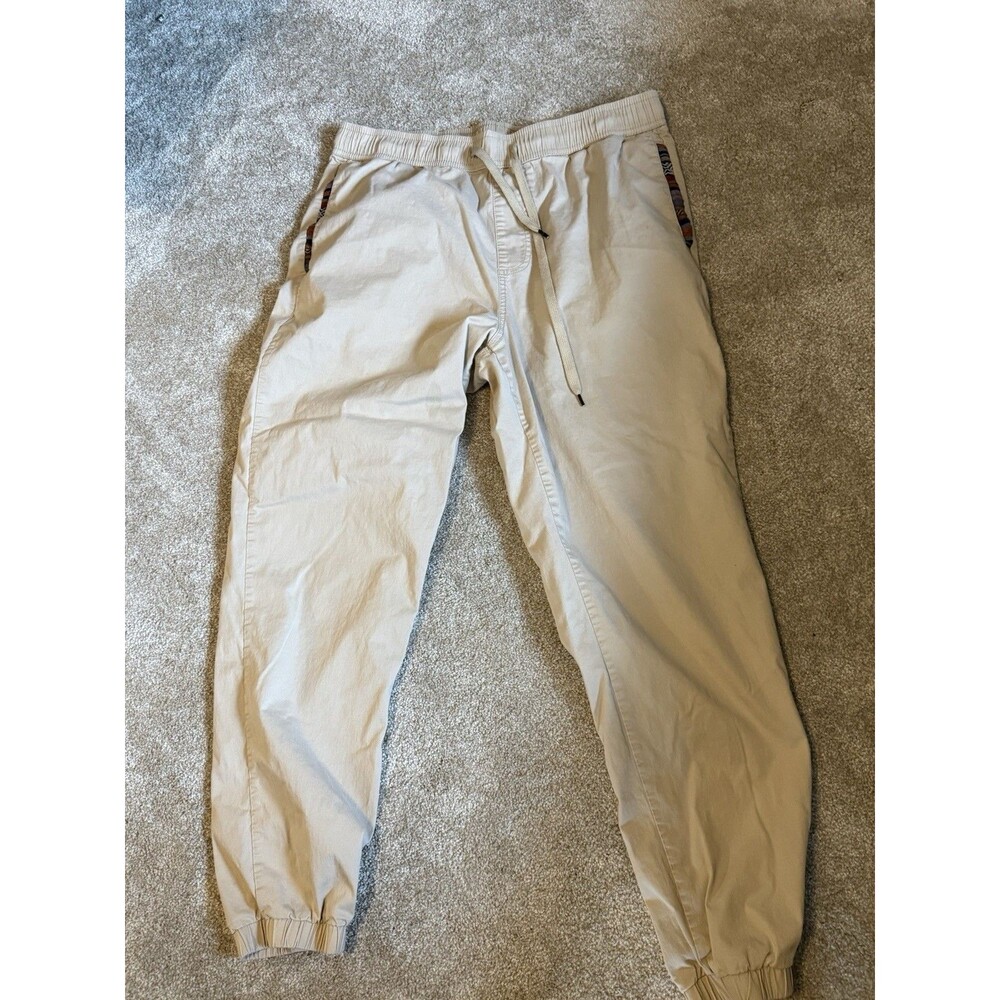 JMierr  Men's size  36 Khaki Pants Southwestern  Aztec Trim  Tan  jogger